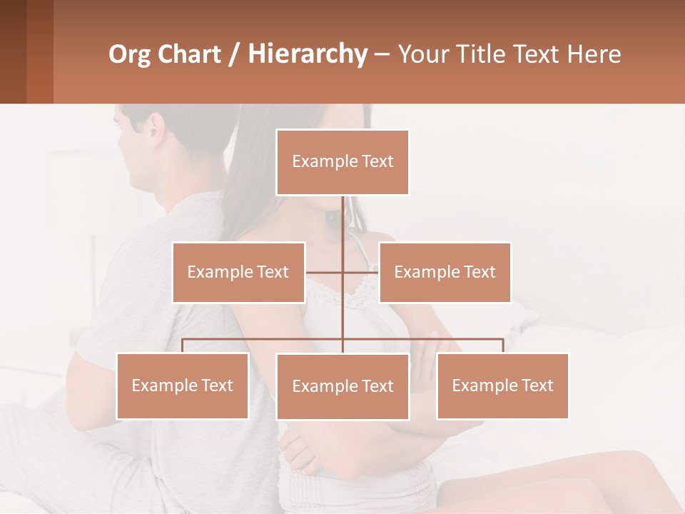 A Man And A Woman Sitting On A Bed PowerPoint Template