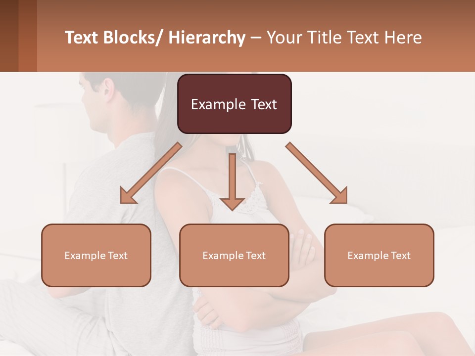 A Man And A Woman Sitting On A Bed PowerPoint Template