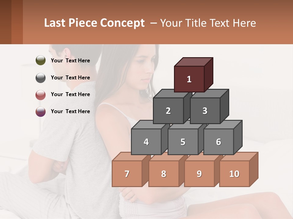 A Man And A Woman Sitting On A Bed PowerPoint Template