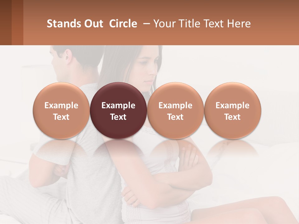 A Man And A Woman Sitting On A Bed PowerPoint Template