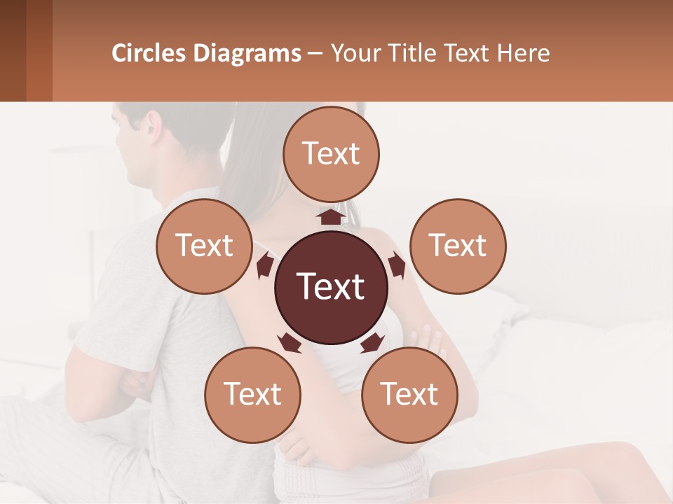 A Man And A Woman Sitting On A Bed PowerPoint Template