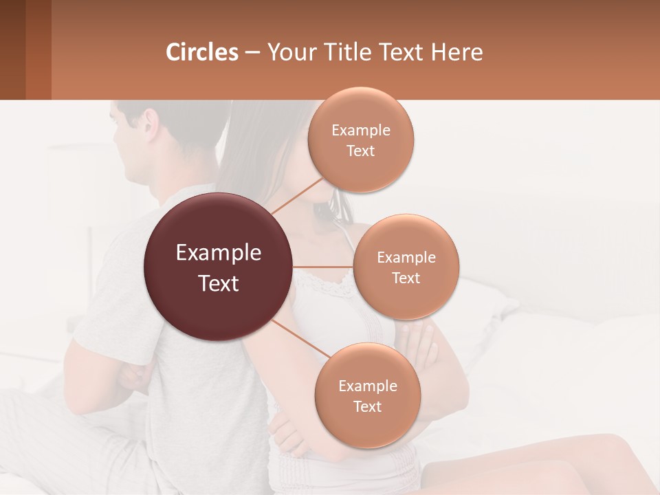 A Man And A Woman Sitting On A Bed PowerPoint Template