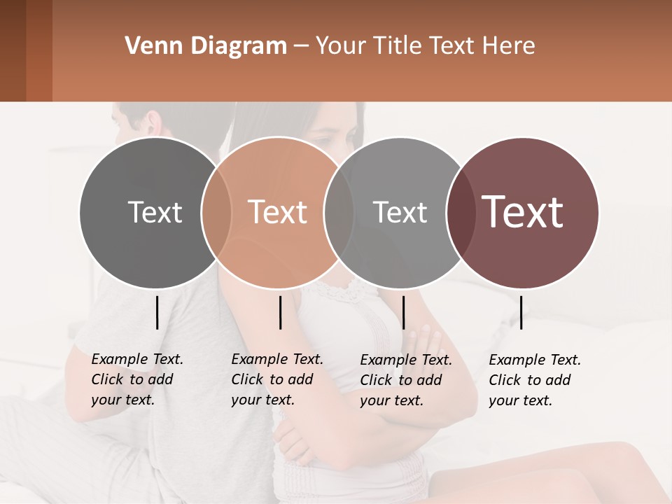 A Man And A Woman Sitting On A Bed PowerPoint Template