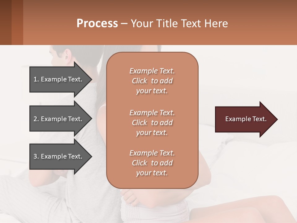A Man And A Woman Sitting On A Bed PowerPoint Template