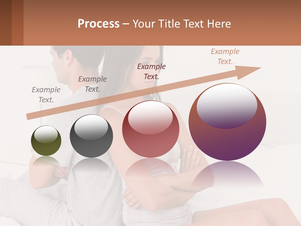 A Man And A Woman Sitting On A Bed PowerPoint Template