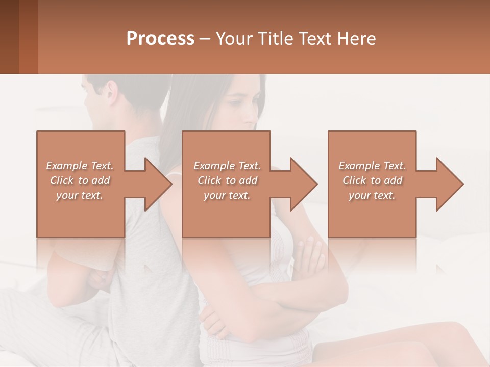 A Man And A Woman Sitting On A Bed PowerPoint Template