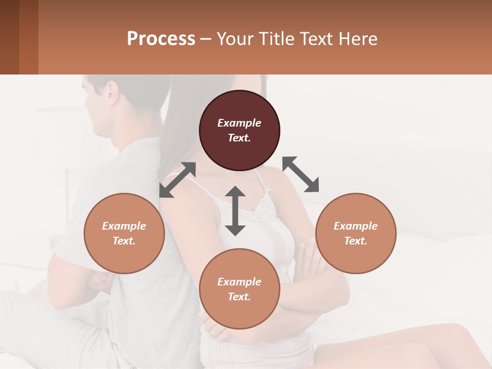 A Man And A Woman Sitting On A Bed PowerPoint Template