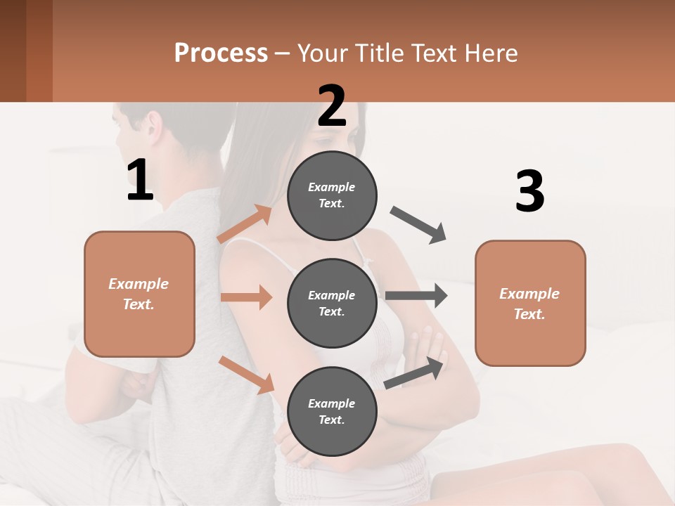 A Man And A Woman Sitting On A Bed PowerPoint Template