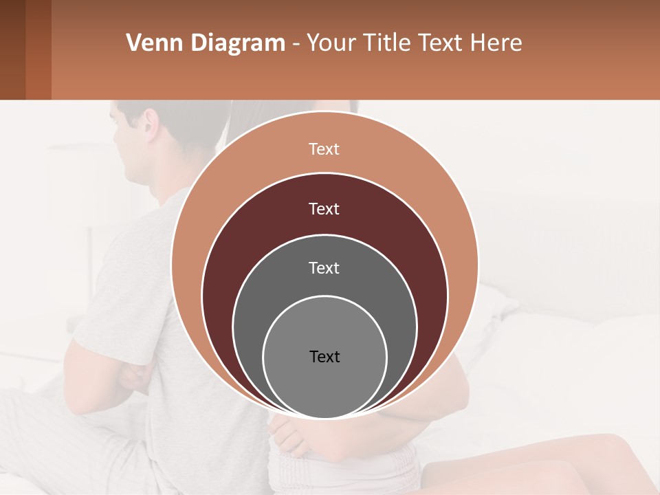 A Man And A Woman Sitting On A Bed PowerPoint Template
