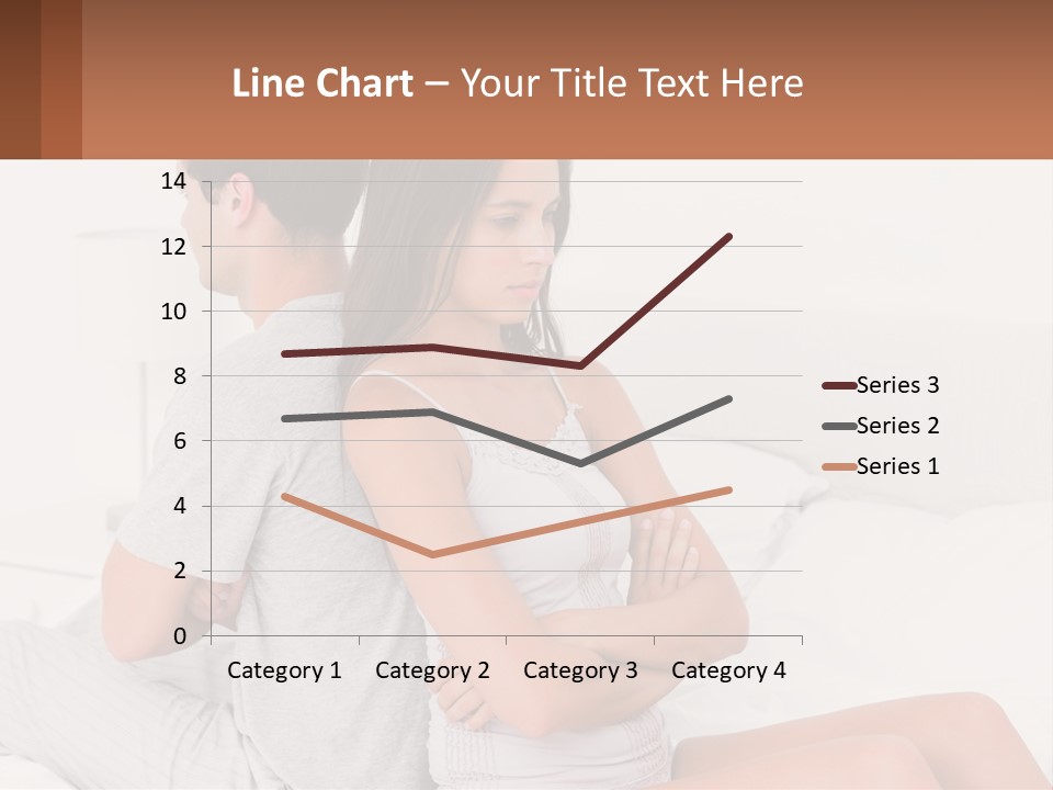 A Man And A Woman Sitting On A Bed PowerPoint Template