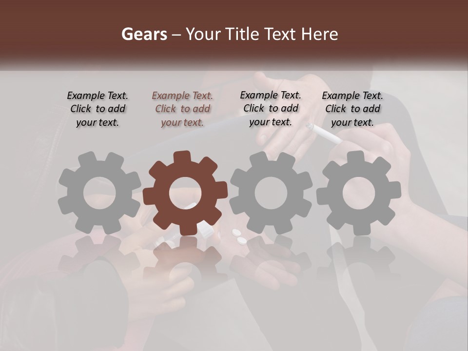A Group Of People Sitting Next To Each Other PowerPoint Template