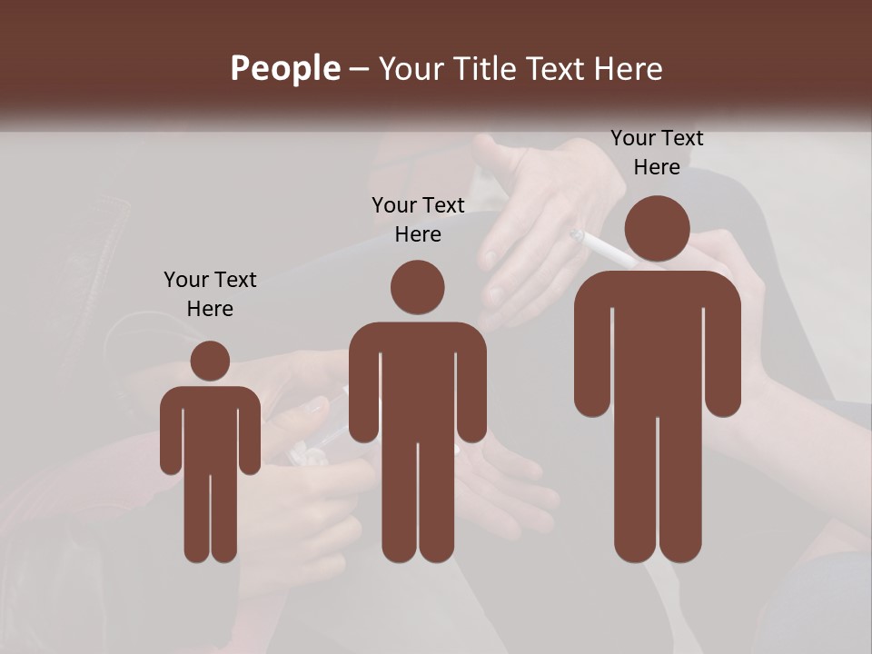 A Group Of People Sitting Next To Each Other PowerPoint Template