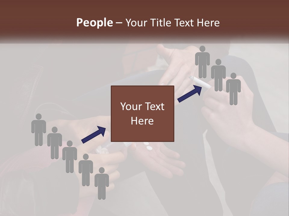 A Group Of People Sitting Next To Each Other PowerPoint Template