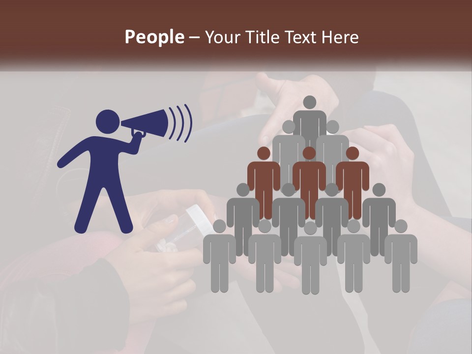 A Group Of People Sitting Next To Each Other PowerPoint Template
