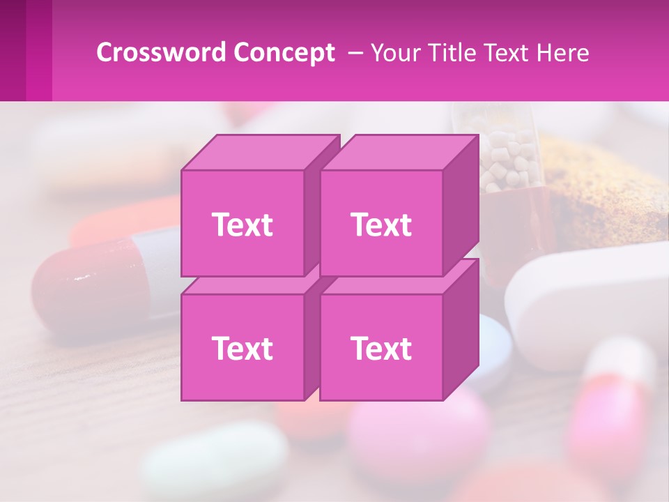 A Table Topped With Lots Of Pills And Tablets PowerPoint Template