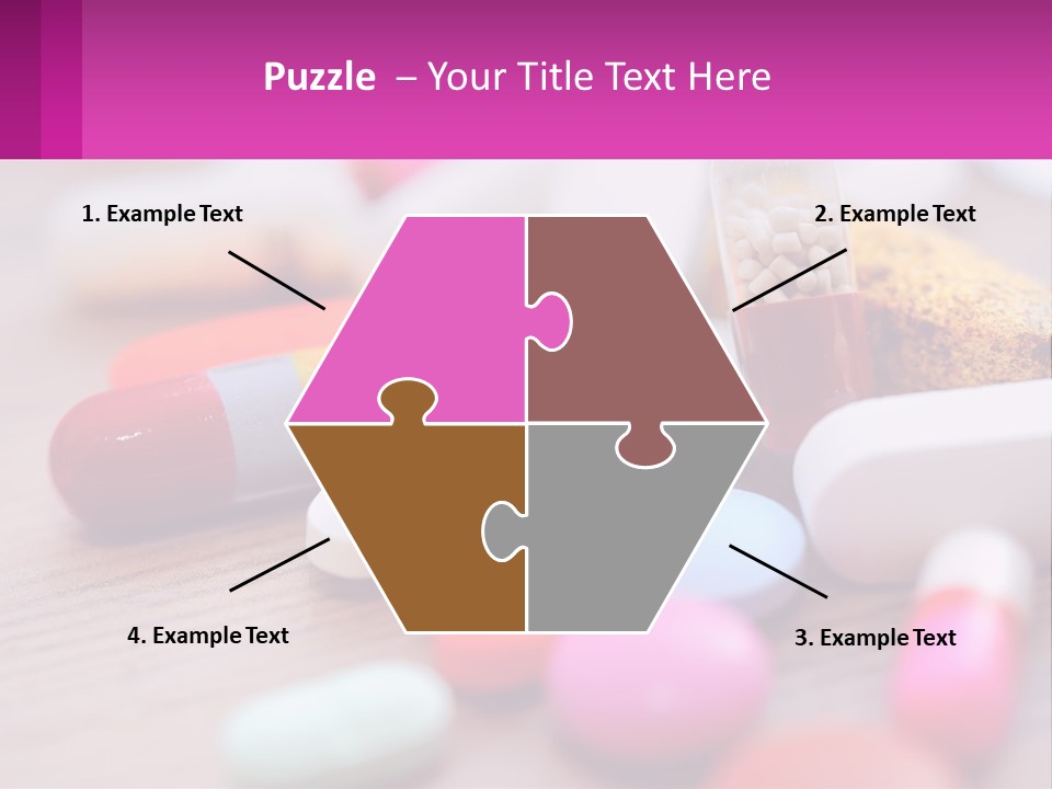 A Table Topped With Lots Of Pills And Tablets PowerPoint Template