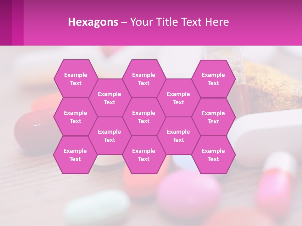 A Table Topped With Lots Of Pills And Tablets PowerPoint Template