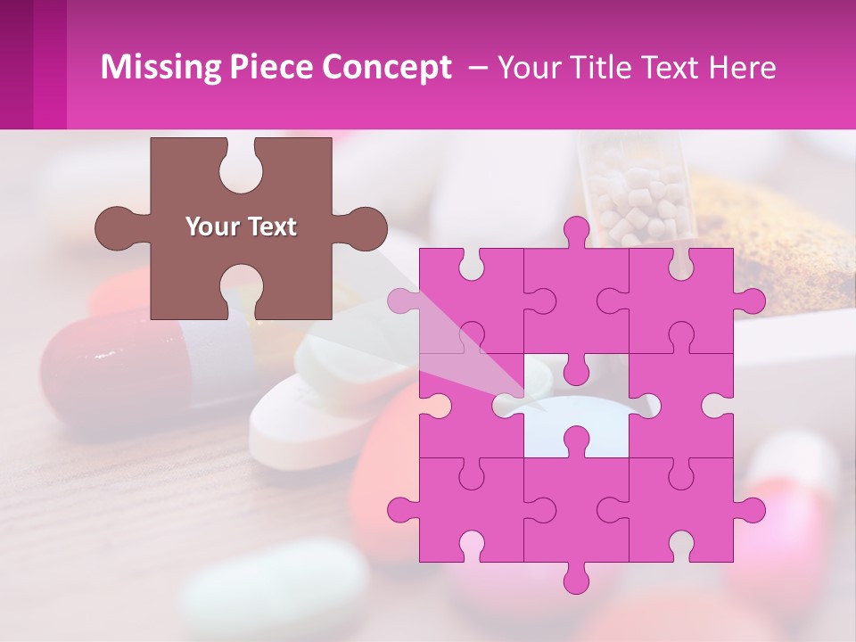 A Table Topped With Lots Of Pills And Tablets PowerPoint Template