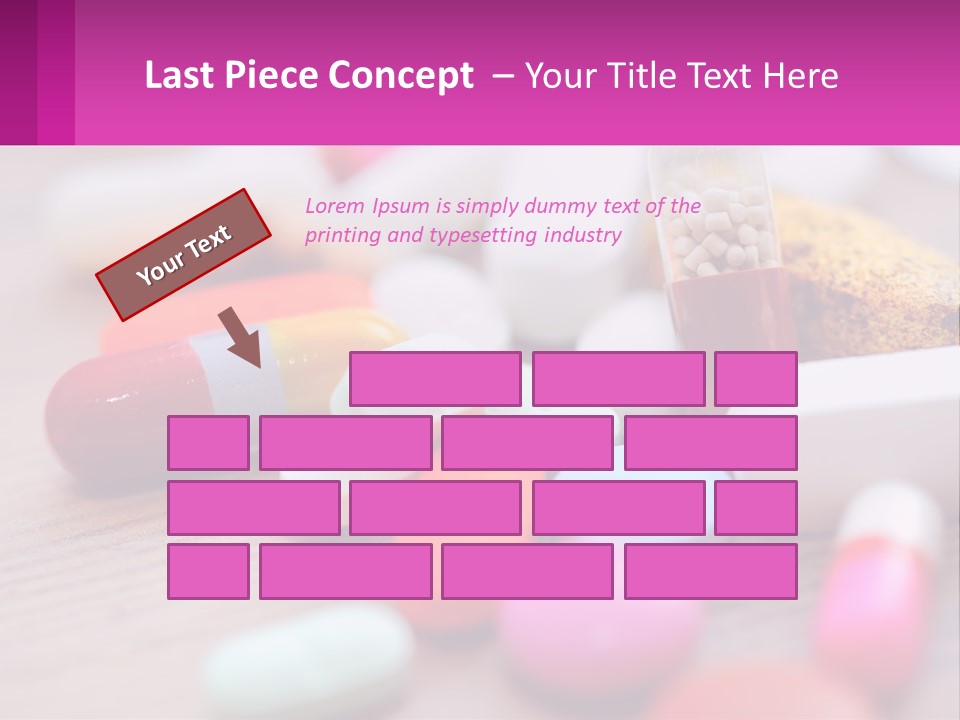 A Table Topped With Lots Of Pills And Tablets PowerPoint Template