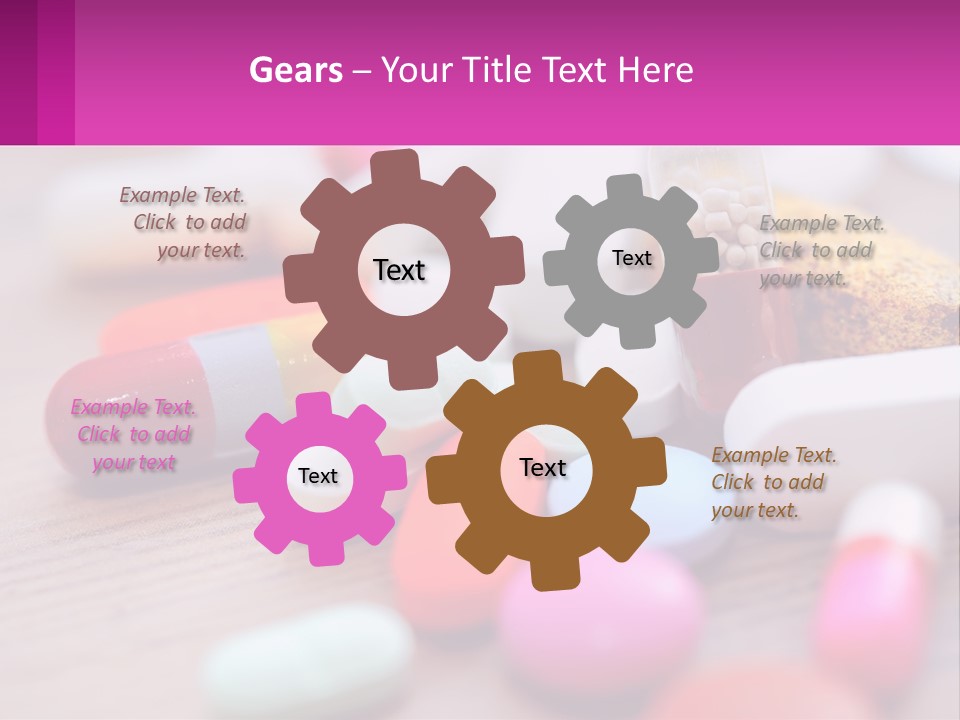 A Table Topped With Lots Of Pills And Tablets PowerPoint Template