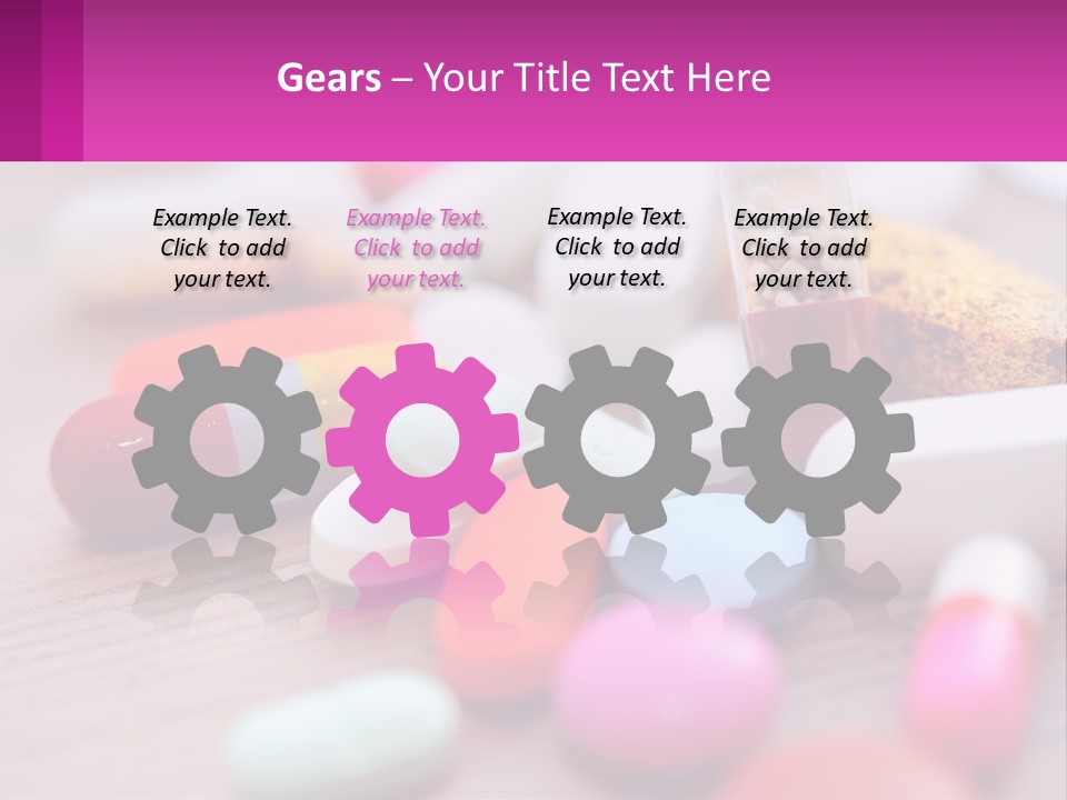 A Table Topped With Lots Of Pills And Tablets PowerPoint Template