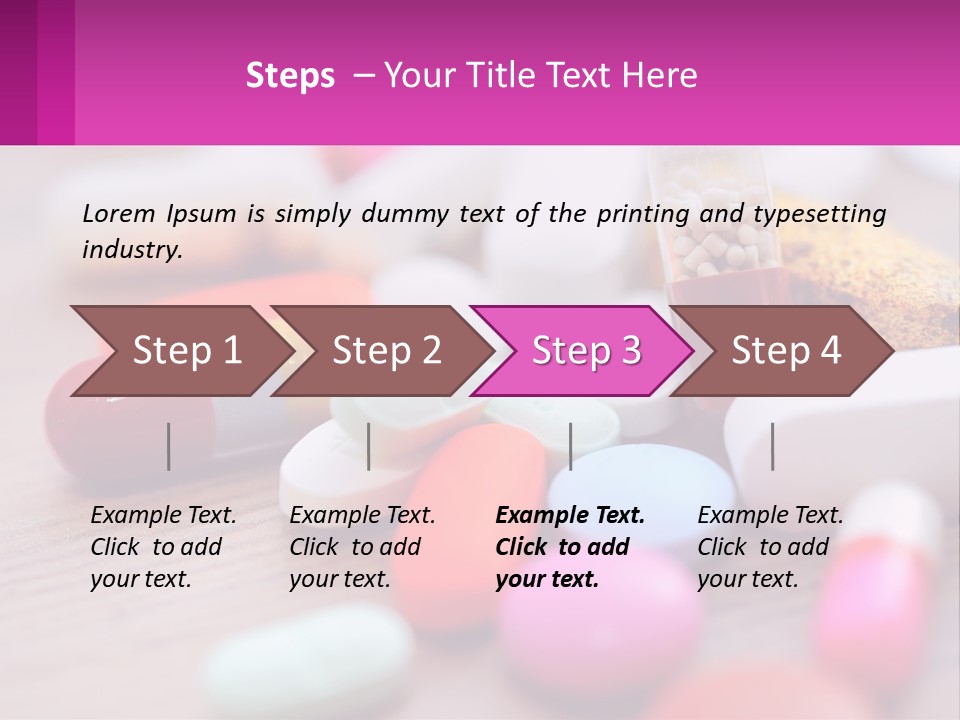 A Table Topped With Lots Of Pills And Tablets PowerPoint Template