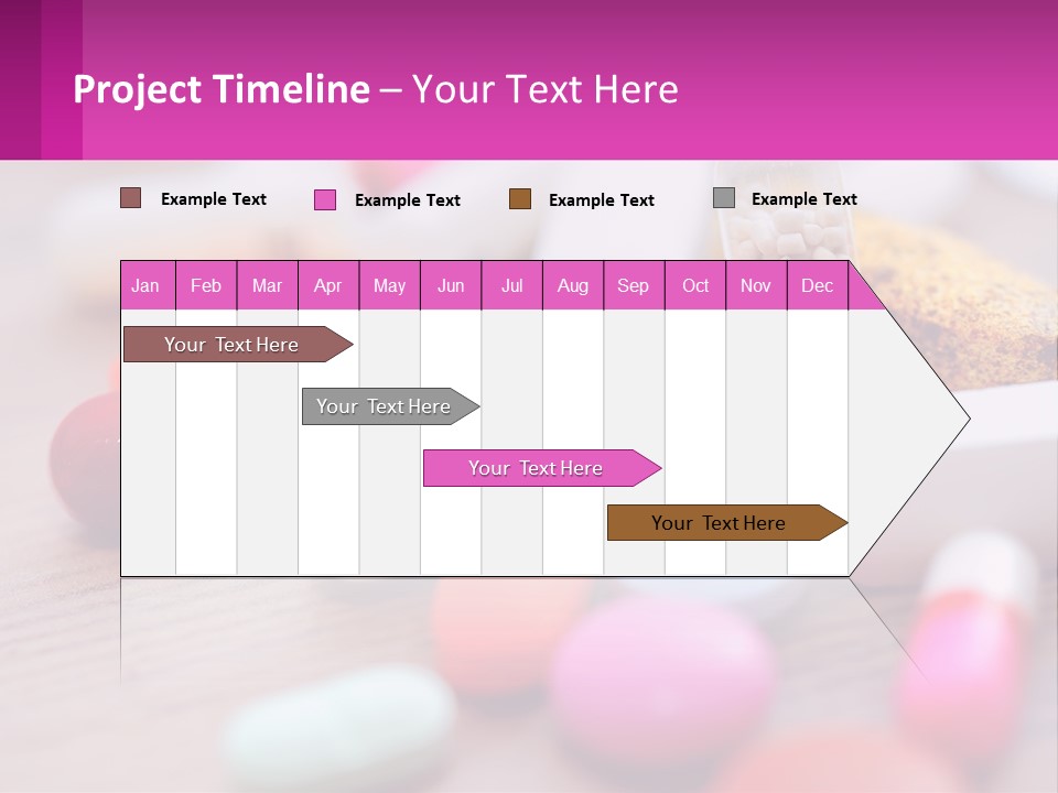 A Table Topped With Lots Of Pills And Tablets PowerPoint Template