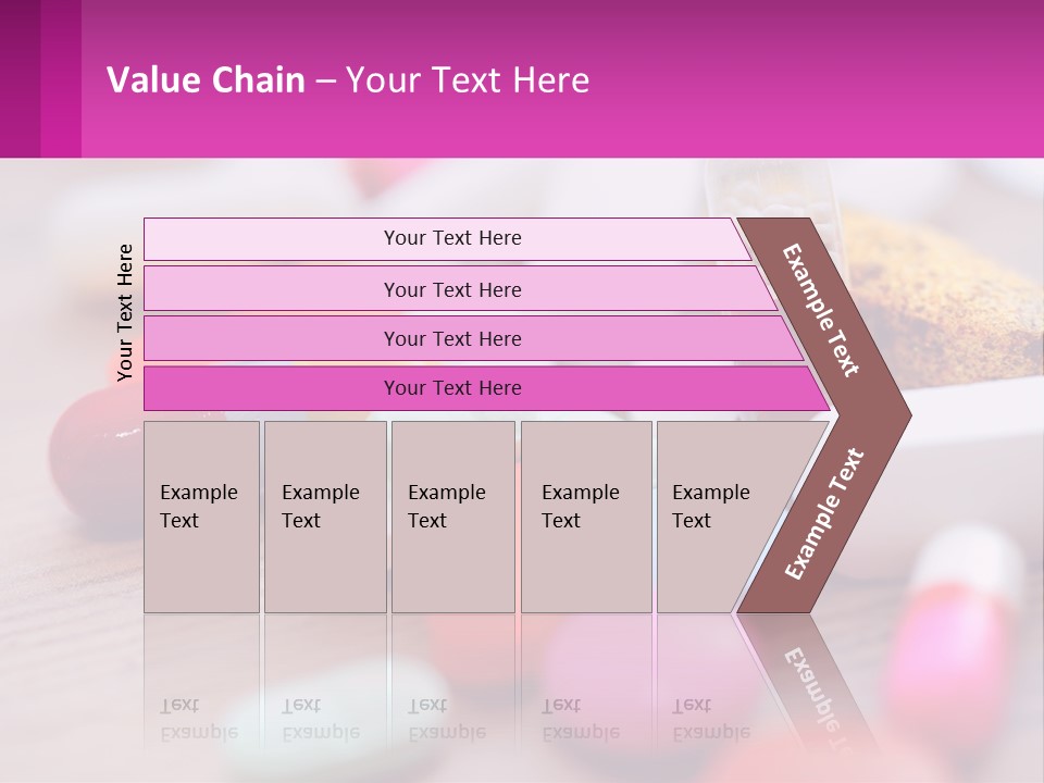 A Table Topped With Lots Of Pills And Tablets PowerPoint Template
