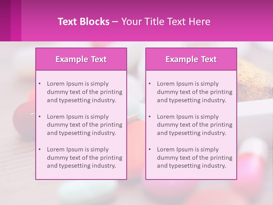 A Table Topped With Lots Of Pills And Tablets PowerPoint Template