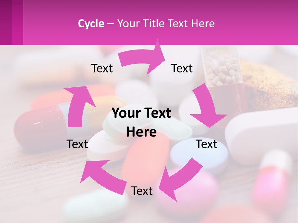 A Table Topped With Lots Of Pills And Tablets PowerPoint Template