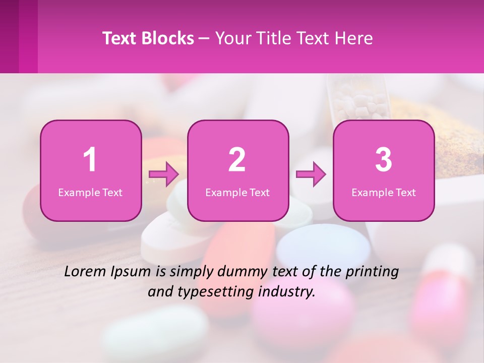 A Table Topped With Lots Of Pills And Tablets PowerPoint Template