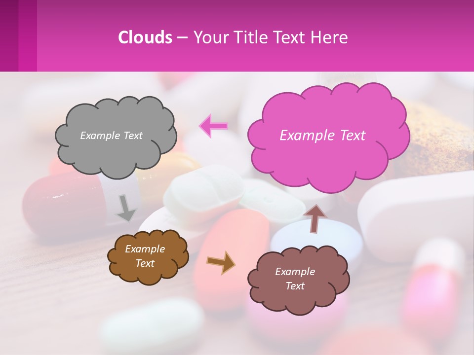 A Table Topped With Lots Of Pills And Tablets PowerPoint Template