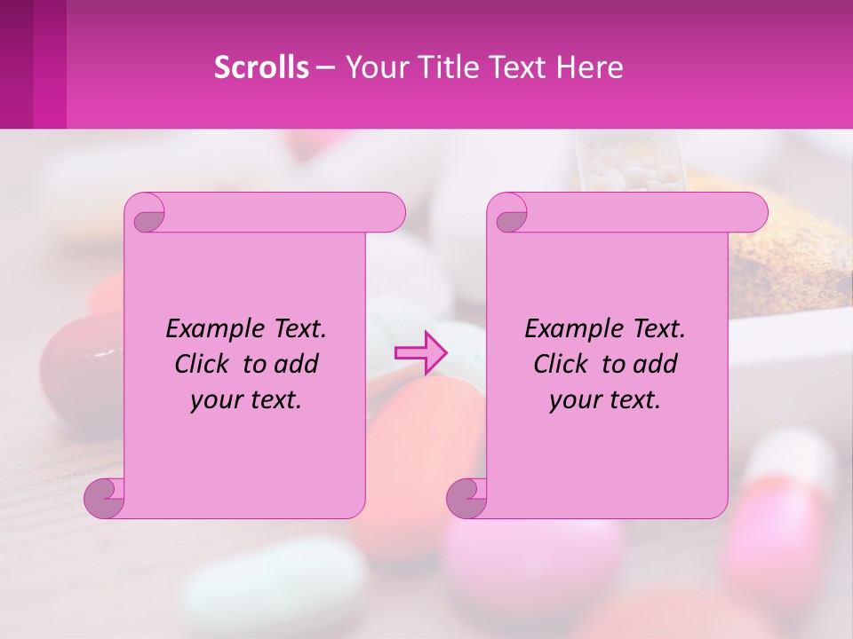 A Table Topped With Lots Of Pills And Tablets PowerPoint Template