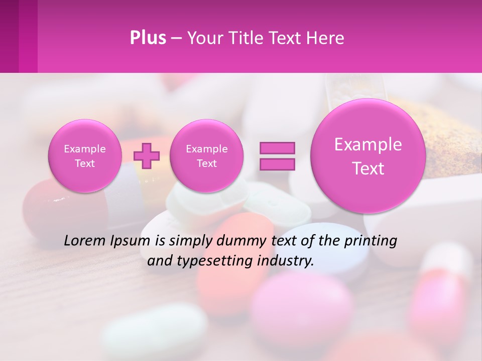 A Table Topped With Lots Of Pills And Tablets PowerPoint Template