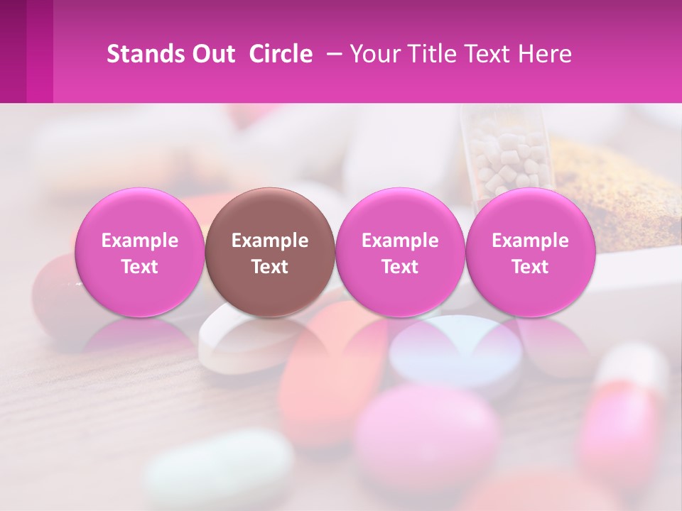 A Table Topped With Lots Of Pills And Tablets PowerPoint Template