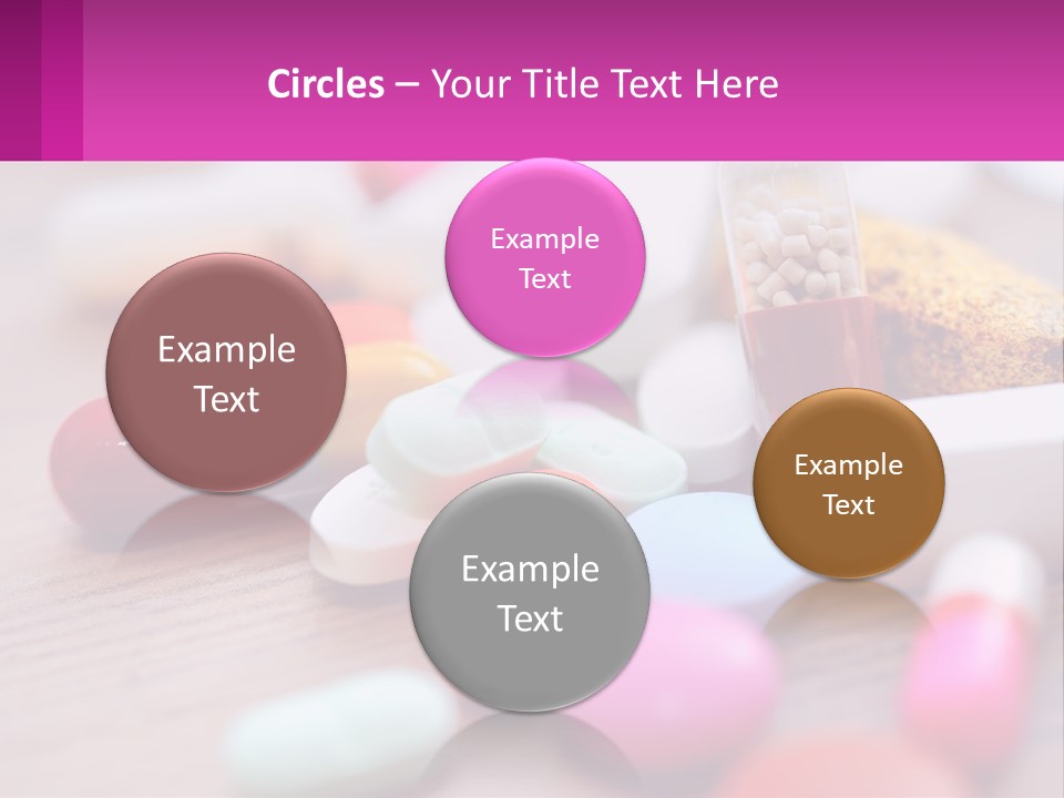 A Table Topped With Lots Of Pills And Tablets PowerPoint Template