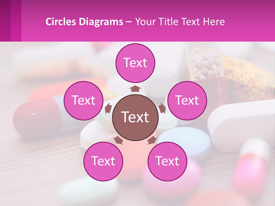 A Table Topped With Lots Of Pills And Tablets PowerPoint Template