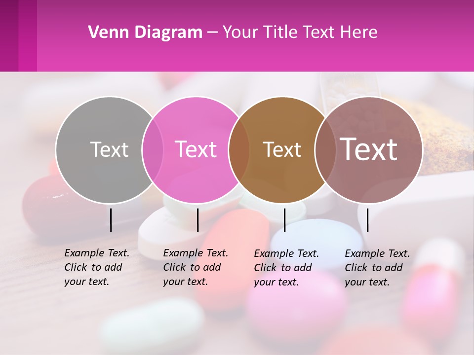 A Table Topped With Lots Of Pills And Tablets PowerPoint Template