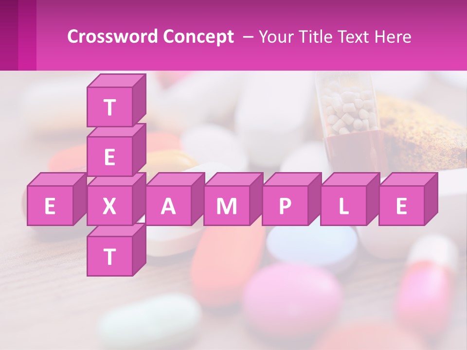 A Table Topped With Lots Of Pills And Tablets PowerPoint Template