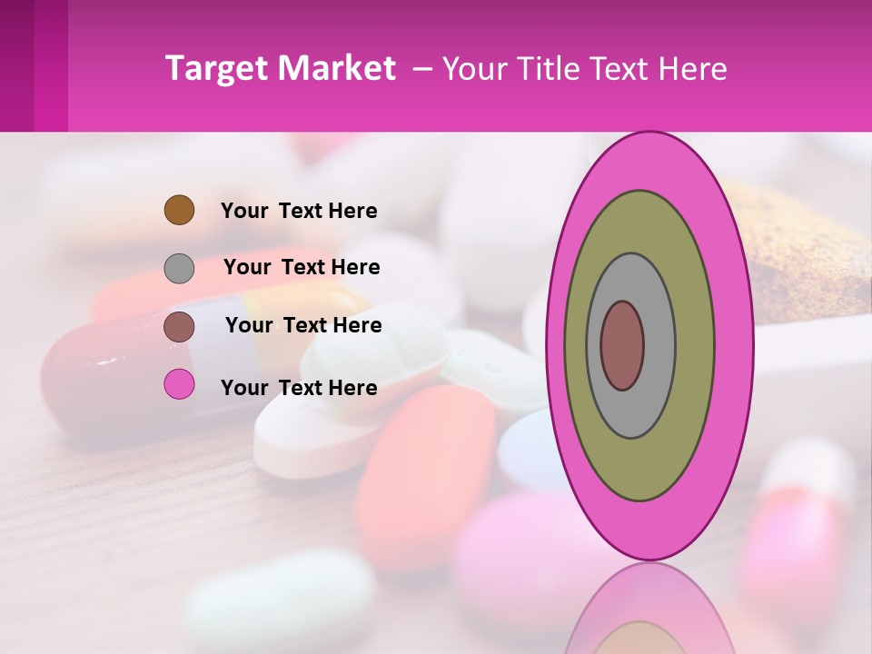 A Table Topped With Lots Of Pills And Tablets PowerPoint Template