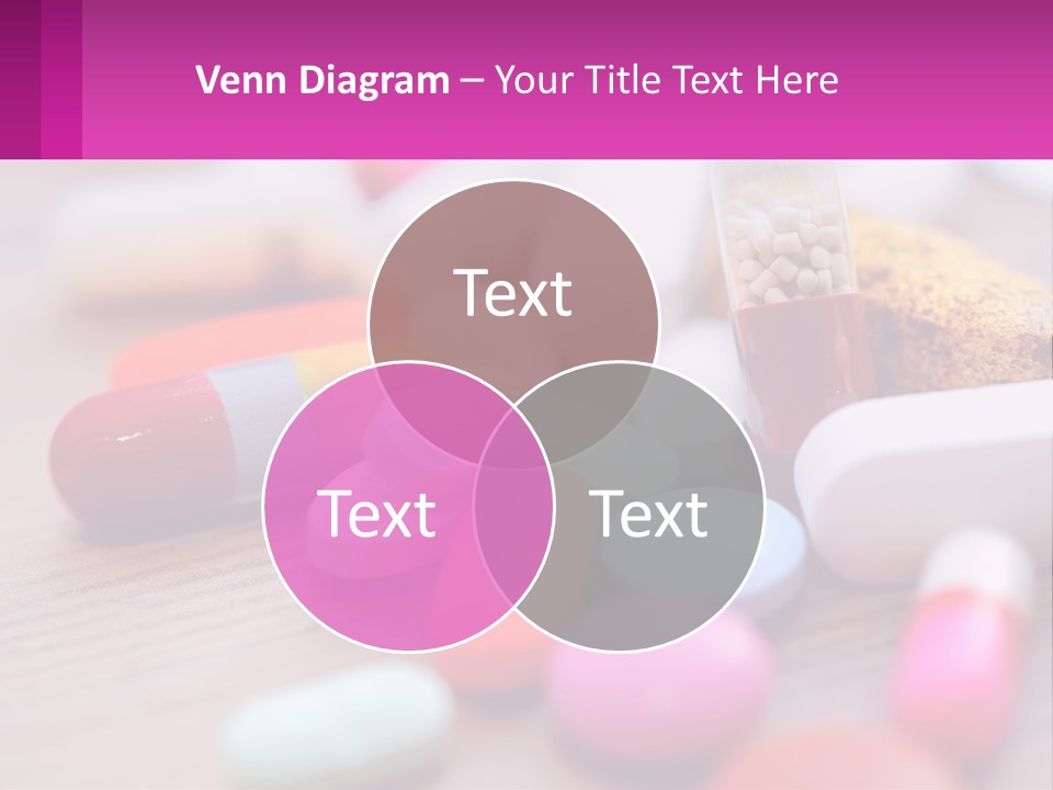 A Table Topped With Lots Of Pills And Tablets PowerPoint Template