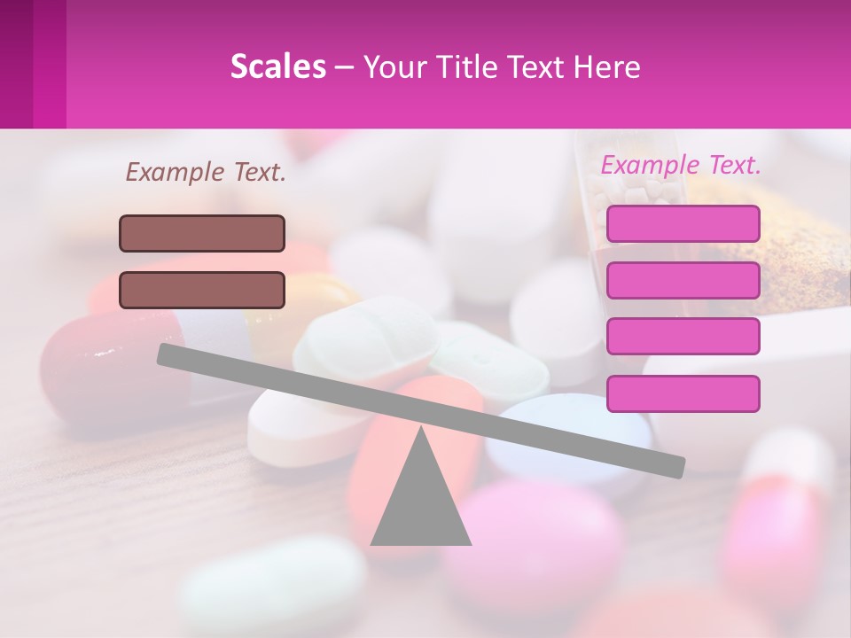 A Table Topped With Lots Of Pills And Tablets PowerPoint Template