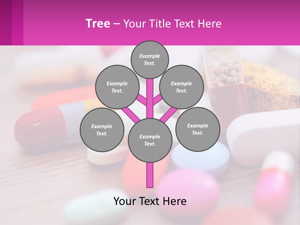 A Table Topped With Lots Of Pills And Tablets PowerPoint Template
