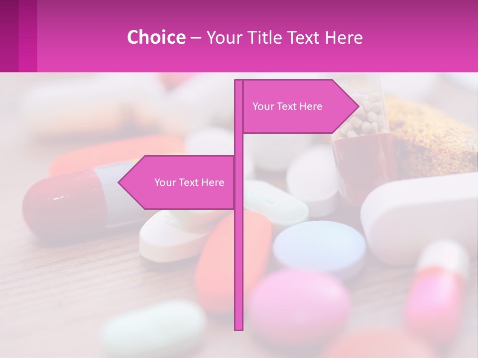 A Table Topped With Lots Of Pills And Tablets PowerPoint Template