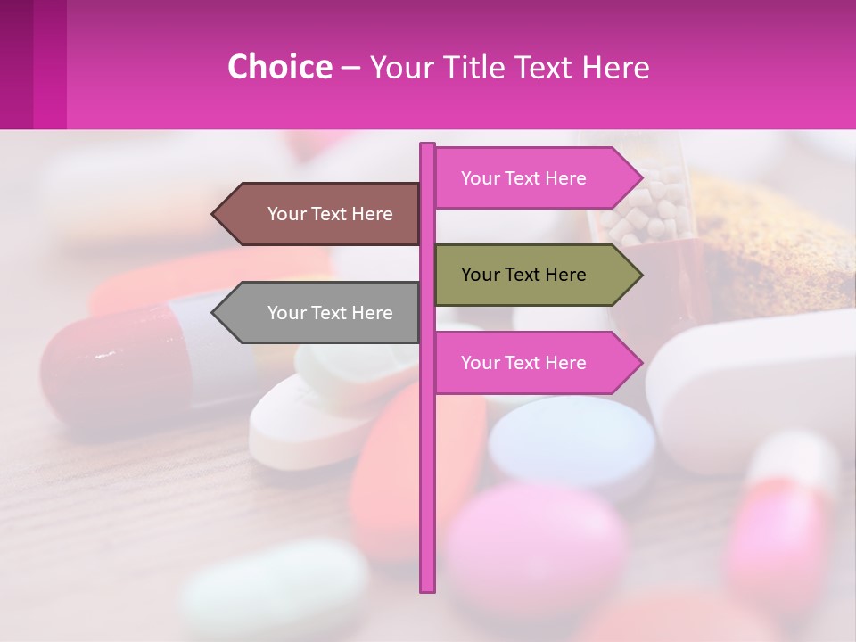 A Table Topped With Lots Of Pills And Tablets PowerPoint Template