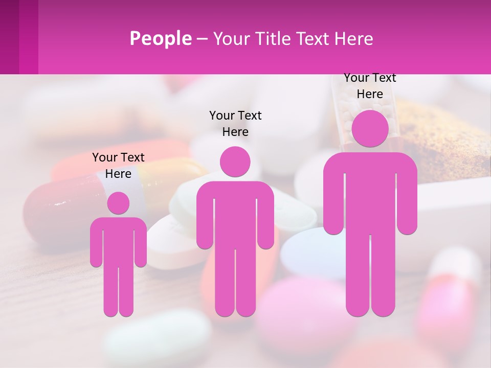 A Table Topped With Lots Of Pills And Tablets PowerPoint Template