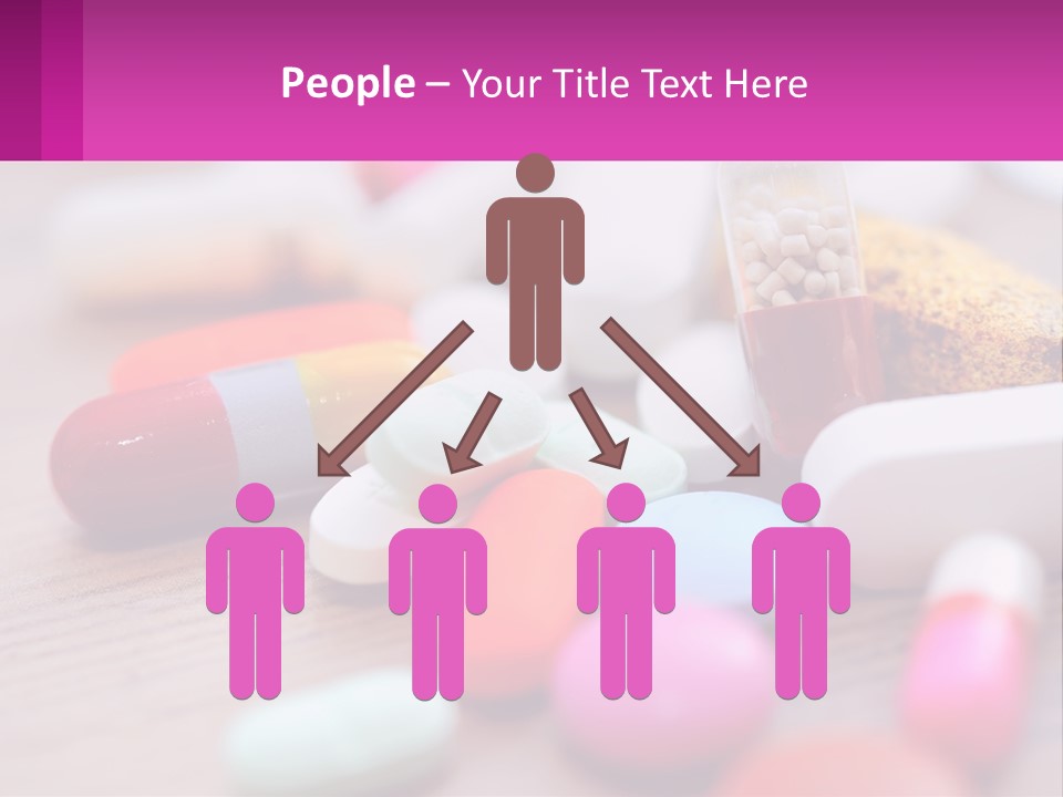 A Table Topped With Lots Of Pills And Tablets PowerPoint Template