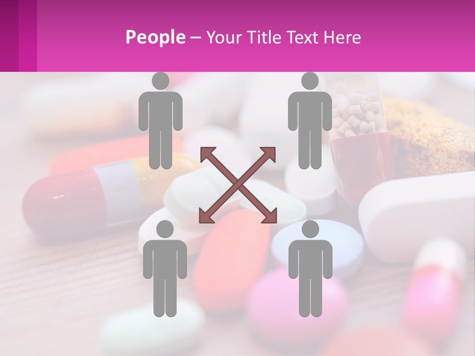 A Table Topped With Lots Of Pills And Tablets PowerPoint Template