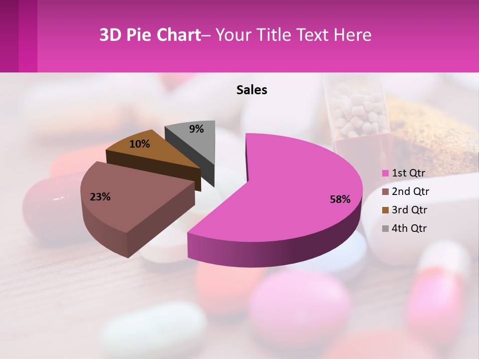 A Table Topped With Lots Of Pills And Tablets PowerPoint Template