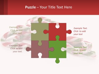 Candy Canes With Green And Red Stripes On A White Background PowerPoint Template